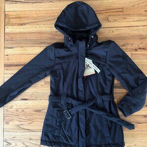 ZeroXposur Women's Jacket Black Belted Sip and Button Jacket